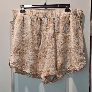 Lilly Pulitzer Cream and Brown High Waist Shorts